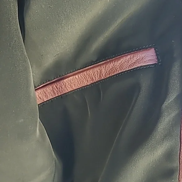 Reformation Biker Leather Jacket Berry/Burgundy - Picture 6 of 12